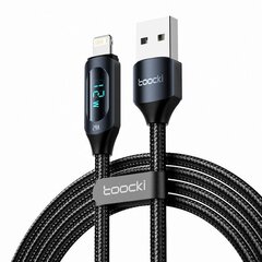 Toocki Charging Cable USB A-L, 1m, 12W (Black) цена и информация | Кабели для телефонов | kaup24.ee