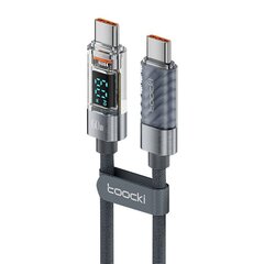 Toocki Charging Cable C-C, 1m, 100W (Black) цена и информация | Кабели для телефонов | kaup24.ee