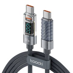 Toocki Charging Cable C-C, 1m, 100W (Grey) цена и информация | Кабели для телефонов | kaup24.ee