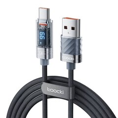 Toocki Charging Cable A-C, 1m, 66W (Grey) цена и информация | Кабели для телефонов | kaup24.ee