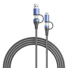 4in1 USB cable USB 2.0 Vention CTLLH 2m (black) цена и информация | Кабели для телефонов | kaup24.ee