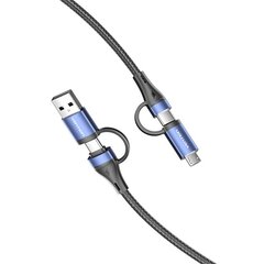4in1 USB cable USB 2.0 Vention CTLLH 2m (black) цена и информация | Кабели для телефонов | kaup24.ee