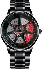 Дрифт Элемент Felgen Watch Men - Защитные часы Motorsport в 3D -ободе, изготовленном из нержавеющей стали - пользовательские дизайнерские часы с минеральным стеклом - Quartzzhr (красный) B08FXGZC18 цена и информация | Мужские часы | kaup24.ee