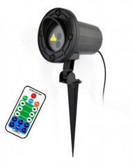 Влагозащищенный лазерный проектор IP65, 5 Вт, красный / зелёный цена и информация | Праздничные декорации | kaup24.ee