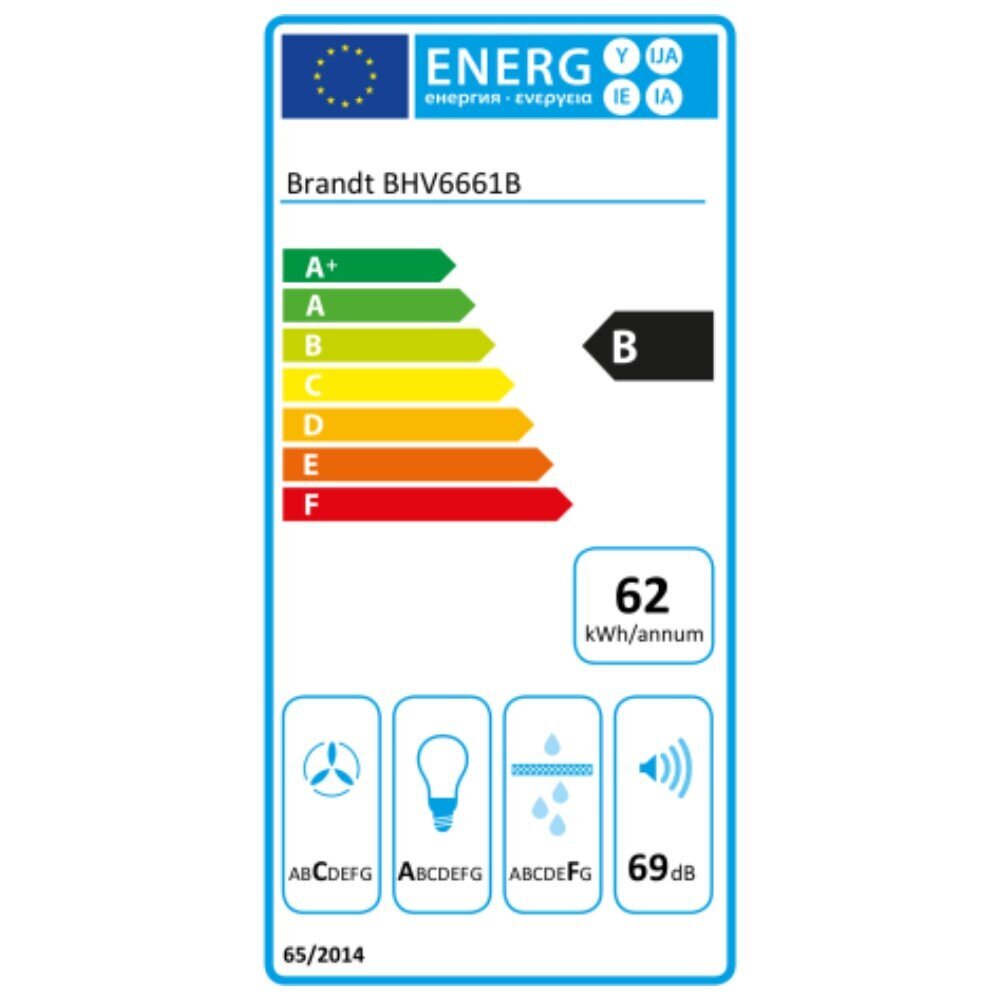 Brandt BHV6661B 525 M3/H hind ja info | Õhupuhastid | kaup24.ee