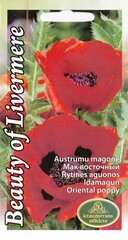Мак Восточный Beauty of Livermere цена и информация | Семена цветов | kaup24.ee