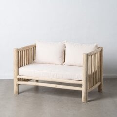 Двухместный диван AKAR 131 x 80 x 77,5 cm Натуральный древесина тика цена и информация | Садовые стулья, кресла, пуфы | kaup24.ee