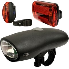 Комплект велосипедного освещения - передний светодиодный задний фонарь цена и информация | Велосипедные фонари, отражатели | kaup24.ee