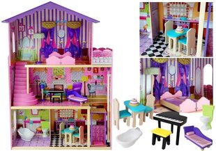 Трехэтажный деревянный кукольный домик "Стелла" цена и информация | Игрушки для девочек | kaup24.ee