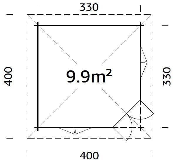 Aiapaviljon Melanie 9,9 m² valkja puidukaitsega цена и информация | Kuurid ja aiamajad | kaup24.ee