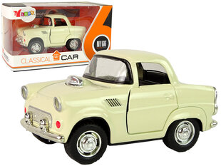Классический металлический автомобиль, светло-желтый цена и информация | Игрушки для мальчиков | kaup24.ee