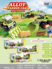 Põllumajandustraktor lastele 1:55 Traktor + haagis koos aiapritsiga hind ja info | Poiste mänguasjad | kaup24.ee