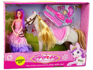 Кукла принцессы с фигуркой белой лошади цена и информация | Игрушки для девочек | kaup24.ee