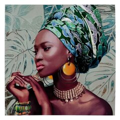 Maal Aafrika naine 60 x 60 cm hind ja info | Seinapildid | kaup24.ee