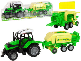 Зеленый трактор 1:24, резиновые колеса фермерского бульдозера цена и информация | Игрушки для мальчиков | kaup24.ee