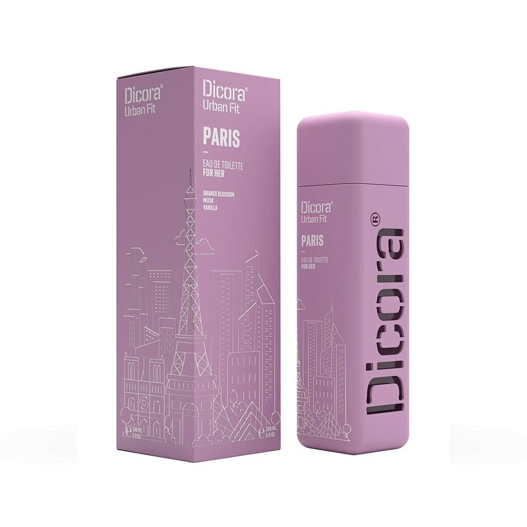 Tualettvesi Dicora Urban Fit Paris EDT naistele, 100 ml цена и информация | Naiste parfüümid | kaup24.ee