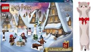 76418 LEGO Harry Potteri advendikalender ja plüüsist padjakass, 50 cm hind ja info | Klotsid ja konstruktorid | kaup24.ee