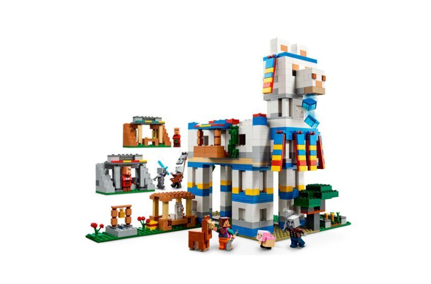 21188 LEGO Minecraft Lama Village ja pehme padi Cat, 50 cm hind ja info | Klotsid ja konstruktorid | kaup24.ee