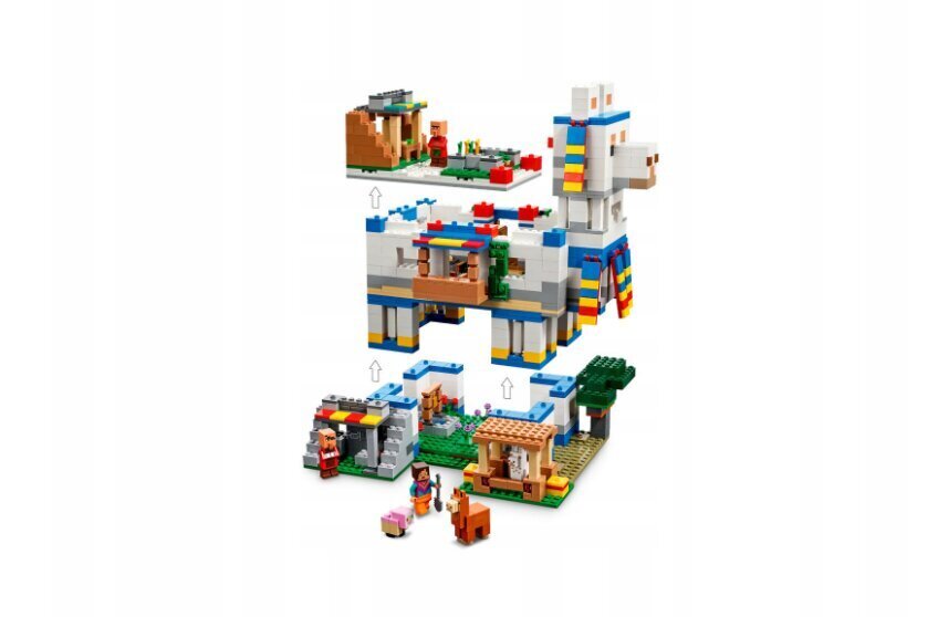 21188 LEGO Minecraft Lama Village ja pehme padi Cat, 50 cm цена и информация | Klotsid ja konstruktorid | kaup24.ee