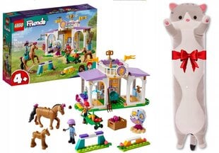 41746 LEGO Friends Horse Training ja plüüsist padi Cat, 50 cm цена и информация | Конструкторы и кубики | kaup24.ee