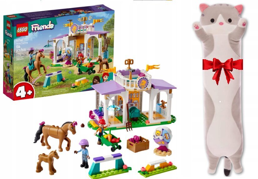 41746 LEGO Friends Horse Training ja plüüsist padi Cat, 50 cm цена и информация | Klotsid ja konstruktorid | kaup24.ee