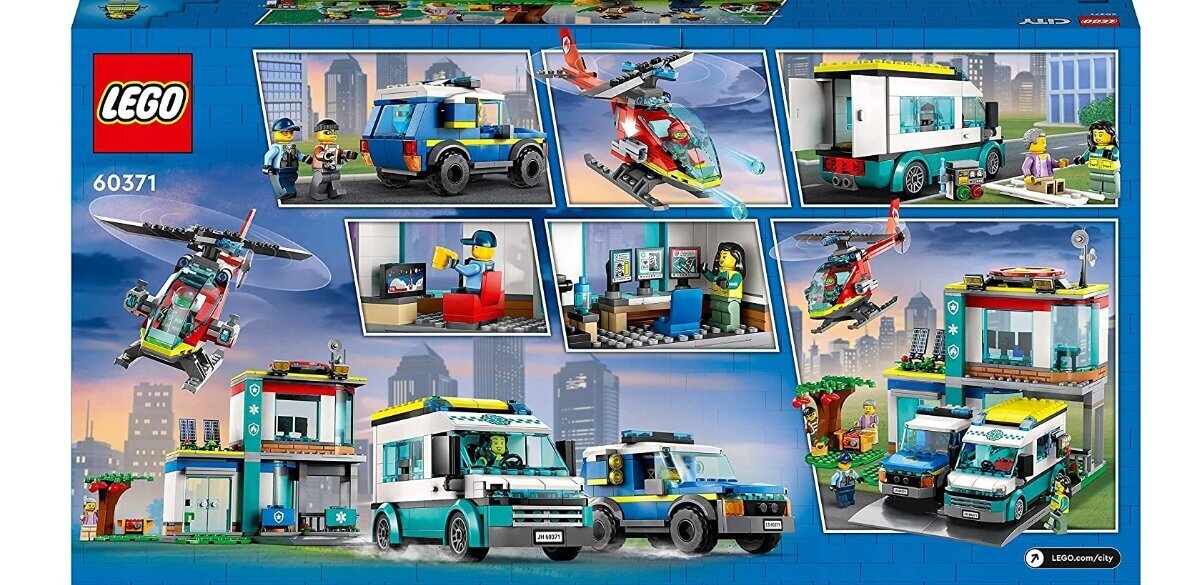 60371 LEGO City hädaabisõiduki komplekt ja plüüsist padjakass, 50 cm цена и информация | Klotsid ja konstruktorid | kaup24.ee