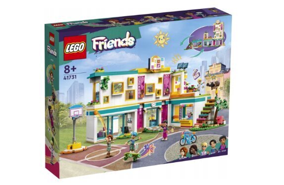 41731 LEGO Friends Heartlake'i rahvusvaheline kool ja plüüsist padjakass hind ja info | Klotsid ja konstruktorid | kaup24.ee