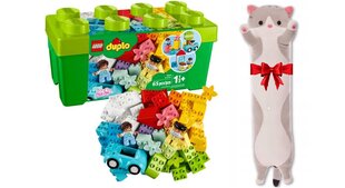 10913 LEGO Duplo kast ja plüüsist padi Cat цена и информация | Конструкторы и кубики | kaup24.ee