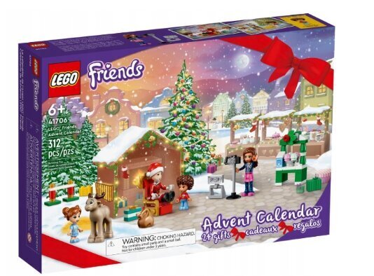 41706 LEGO Friendsi advendikalender ja pehme padjakass hind ja info | Klotsid ja konstruktorid | kaup24.ee