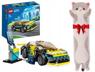 60383 LEGO City elektriline sportauto ja kassi pehme padi цена и информация | Конструкторы и кубики | kaup24.ee