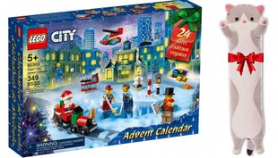 60303 LEGO City advendikalender ja plüüsist padjakass цена и информация | Конструкторы и кубики | kaup24.ee