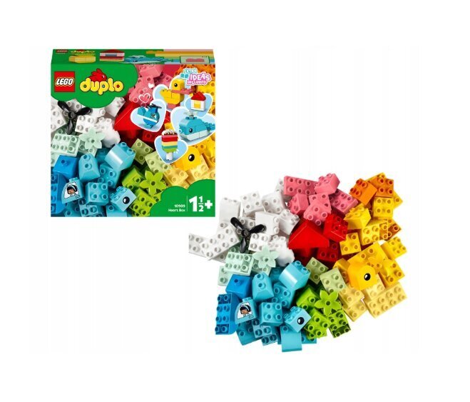 10909 LEGO Duplo südamekarp ja plüüsist padjakass hind ja info | Klotsid ja konstruktorid | kaup24.ee