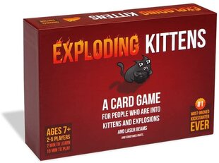 Lauamäng Exploding Kittens, inglise keeles цена и информация | Настольные игры, головоломки | kaup24.ee