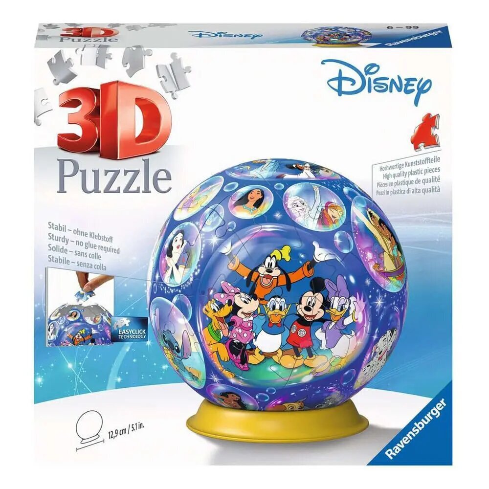 Pusle 3D Ravensburger Disney, 72 tk. hind ja info | Pusled | kaup24.ee