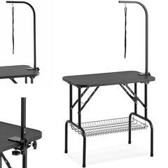 Kokkupandav hoolduslaud riiuliga 70 kg 805 x 460 mm hind ja info | Hooldusvahendid loomadele | kaup24.ee