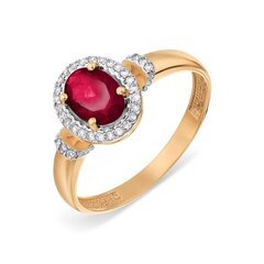 Золотое кольцо с рубином и алмазами цена и информация | Кольца | kaup24.ee