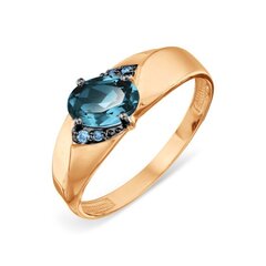 Золотое кольцо с лондонскими топазами цена и информация | Кольца | kaup24.ee