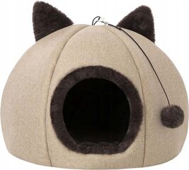 Pesa-maja lemmikloomale Doggy Kitty Head, 45x45 cm, beež цена и информация | Лежаки, домики | kaup24.ee
