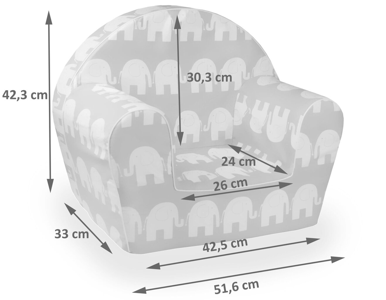 Laste tugitool Tex-Im, 52x43 cm цена и информация | Lastetoa kott-toolid, tugitoolid ja tumbad | kaup24.ee