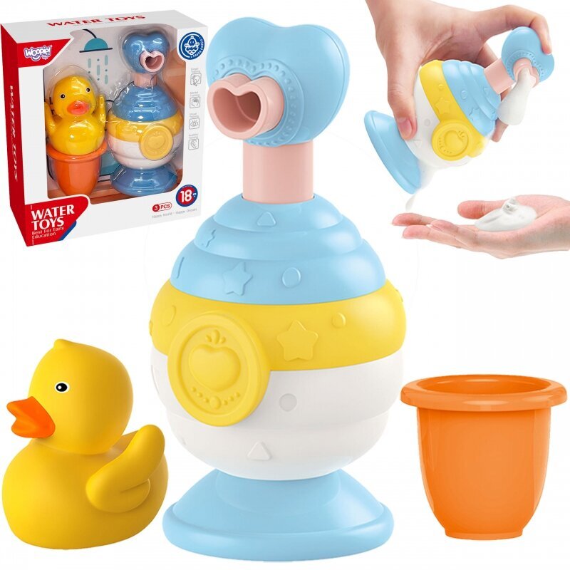 Vannimänguasja komplekt koos seebidosaatoriga Woopie, sinine цена и информация | Imikute mänguasjad | kaup24.ee