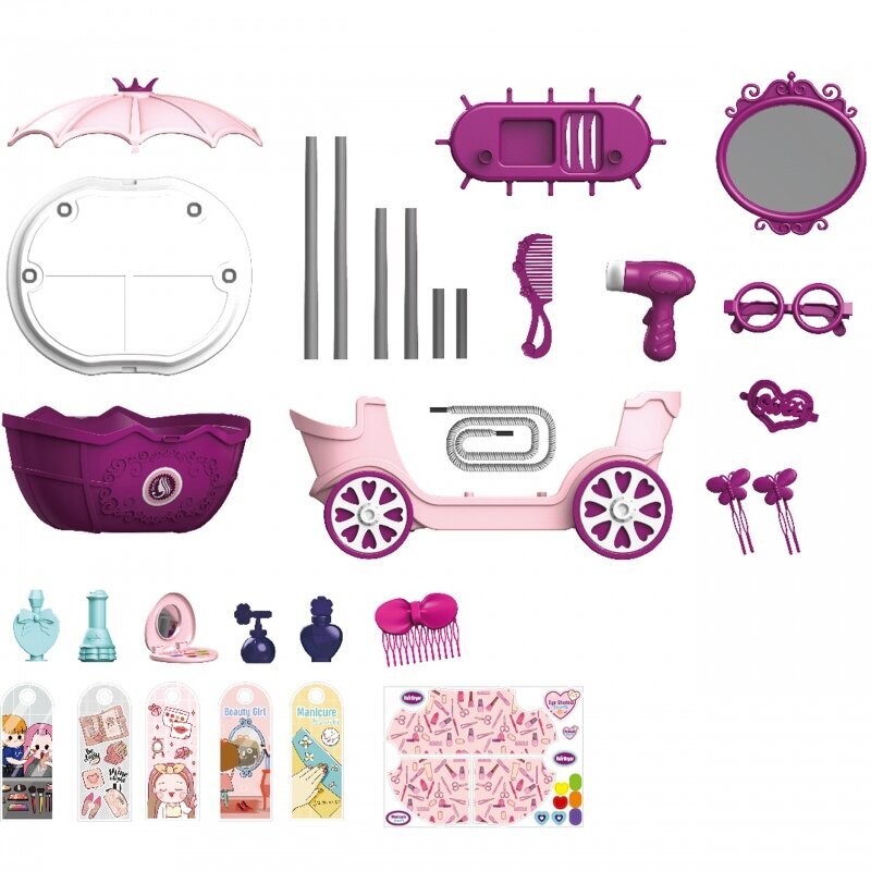 Ilusalong rattaga kohvris 4in1 Woopie hind ja info | Tüdrukute mänguasjad | kaup24.ee