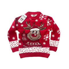 Рождественский детский свитер, красный цена и информация | Свитеры, жилетки, пиджаки для девочек | kaup24.ee
