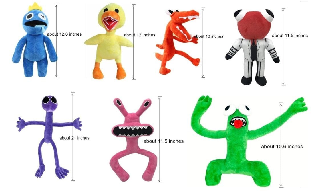 Pehmete mänguasjade komplekt Rainbow Friends, 7 sõpra цена и информация | Pehmed mänguasjad | kaup24.ee