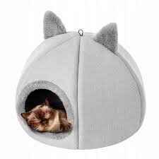 Лежак Doggy Kitty Head, 40x40x28 см, серый цвет цена и информация | Лежаки, домики | kaup24.ee
