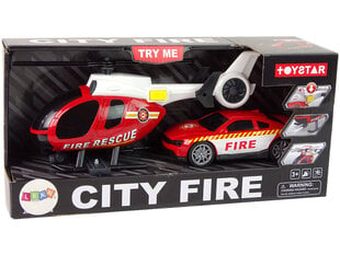 Tuletõrjeauto komplekt цена и информация | Игрушки для мальчиков | kaup24.ee