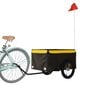 vidaXL jalgratta haagis, must ja kollane, 45 kg, raud hind ja info | Jalgrattakärud | kaup24.ee