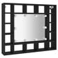 vidaXL LED-peeglikapp, must, 91 x 15 x 76,5 cm hind ja info | Vannitoakapid | kaup24.ee