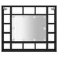 vidaXL LED-peeglikapp, must, 91 x 15 x 76,5 cm hind ja info | Vannitoakapid | kaup24.ee
