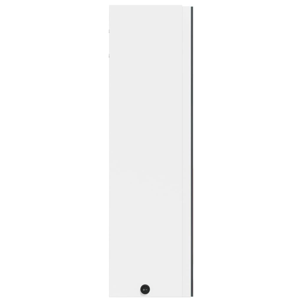 vidaXL LED-valgustusega vannitoa peegelkapp, valge, 60 x 13 x 52 cm цена и информация | Vannitoakapid | kaup24.ee