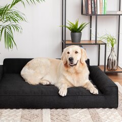 Pesa Doggy Glamour, L 78x53 cm, must цена и информация | Лежаки, домики | kaup24.ee
